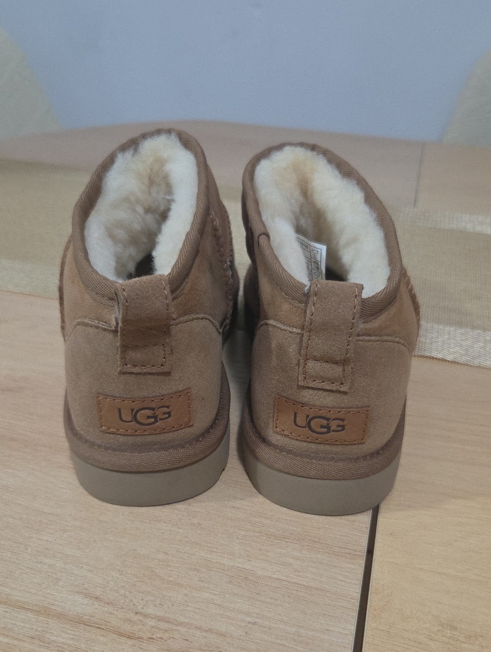 UGG Chestnut Brown Suede Shearling Slippers